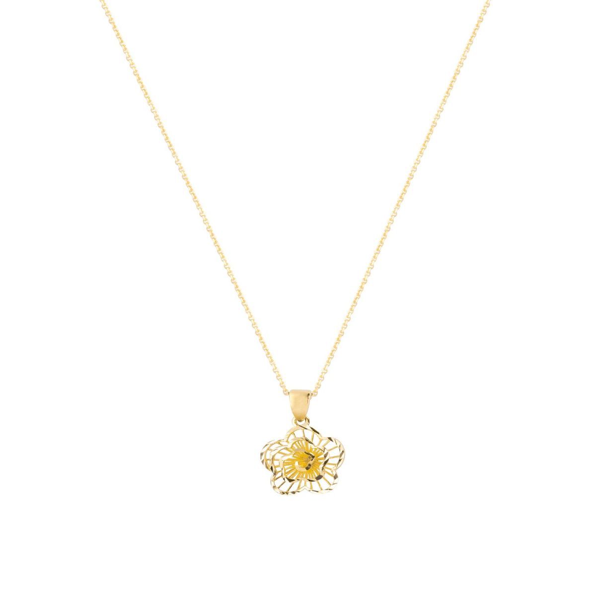 JB JOYAS BARON - Colgante de Oro 18kt Flor Remolino