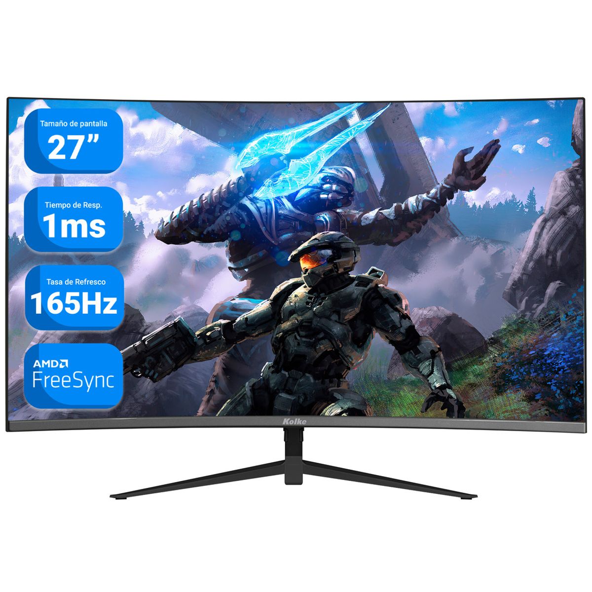 KOLKE - Monitor Gamer Curvo Kolke 27 Full HD 165Hz 1ms Freesync