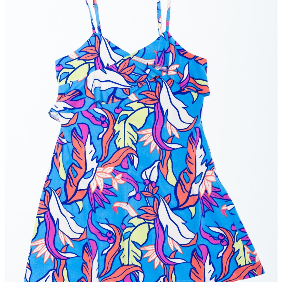 CACAO - Vestido Lorenza Pabilos y Vuelos Multicolor Cacao