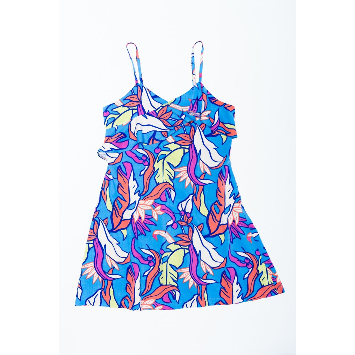 CACAO - Vestido Lorenza Pabilos y Vuelos Multicolor Cacao