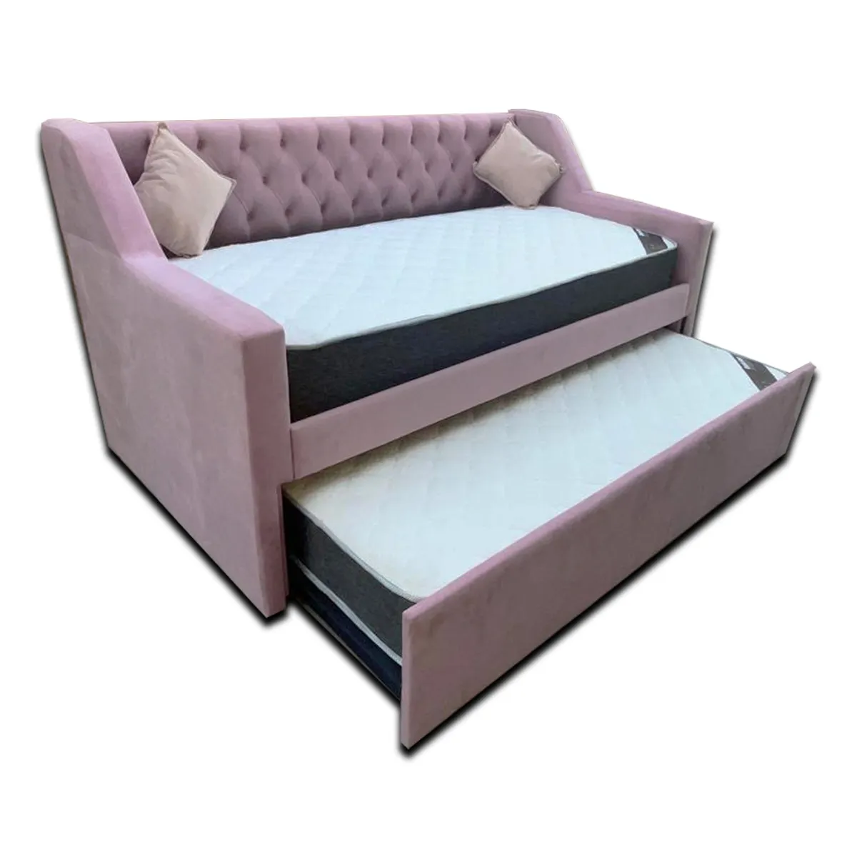 MUEBLES HVM - Cama Nido Hvm 1.5 Plaza 1 plaza  Capitone
