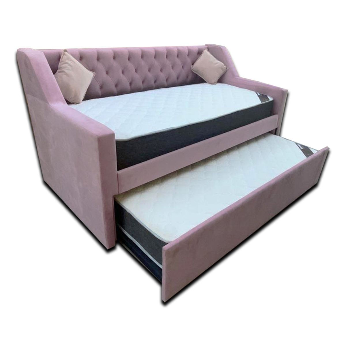 MUEBLES HVM - Cama Nido Hvm 1.5 Plaza 1 plaza  Capitone
