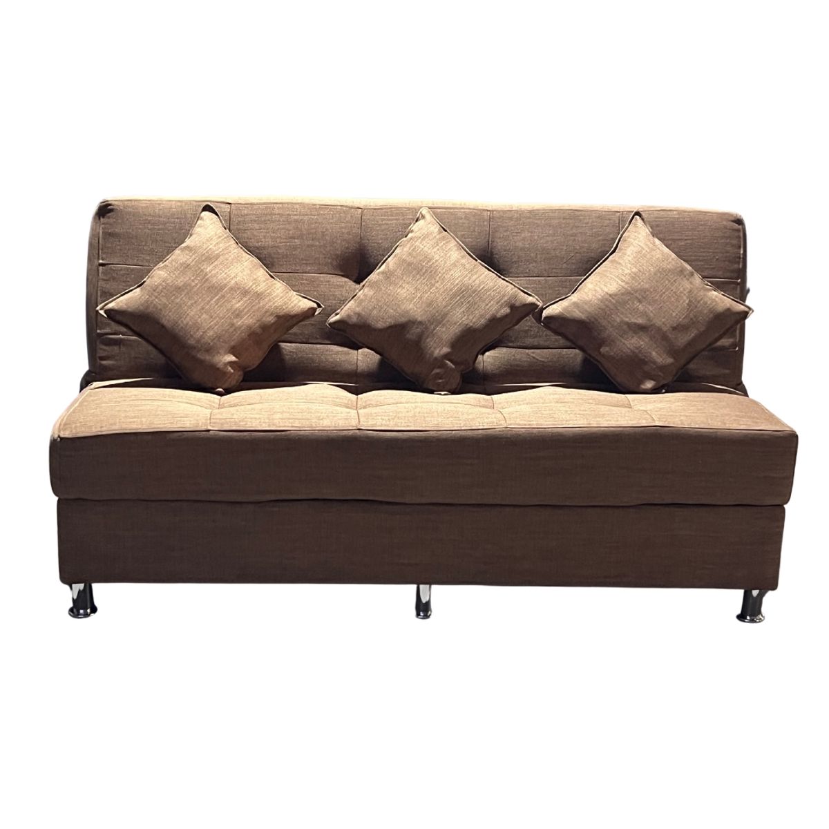 MUEBLES HVM - Futon Cama Baul Patagonia 15P Cafe Lino Pmadera