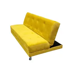 MUEBLES HVM - Futon Cama Patagonia 15P Amarillo Felpa Pmetal