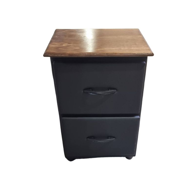 MUEBLES HVM - Velador dos Cajones  Juvenil Hvm Negro