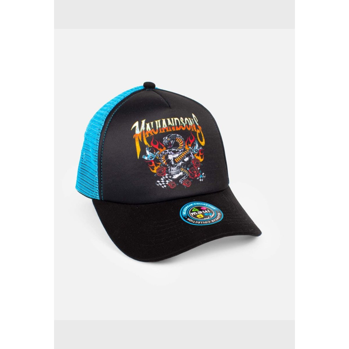 MAUI AND SONS - Jockey Skull & Snake Trucker NegroNiño Maui and sons.