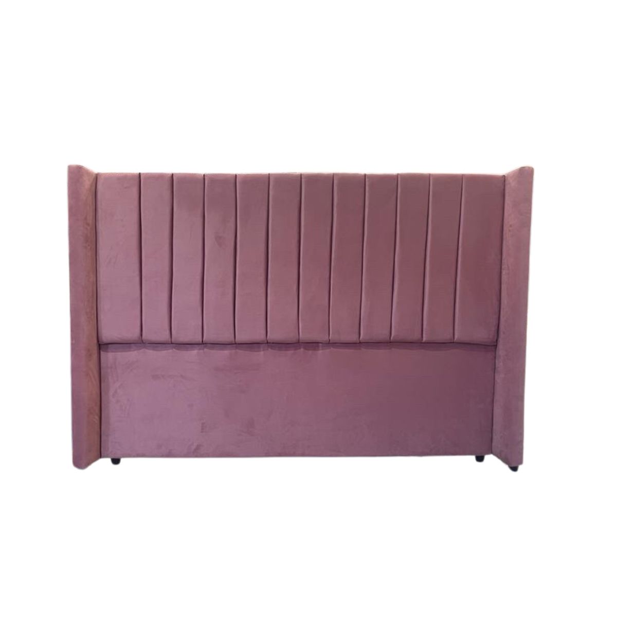 MUEBLES HVM - Respaldo Tubular  a Piso HVM 2P Palo Rosa con Brazos Felpa