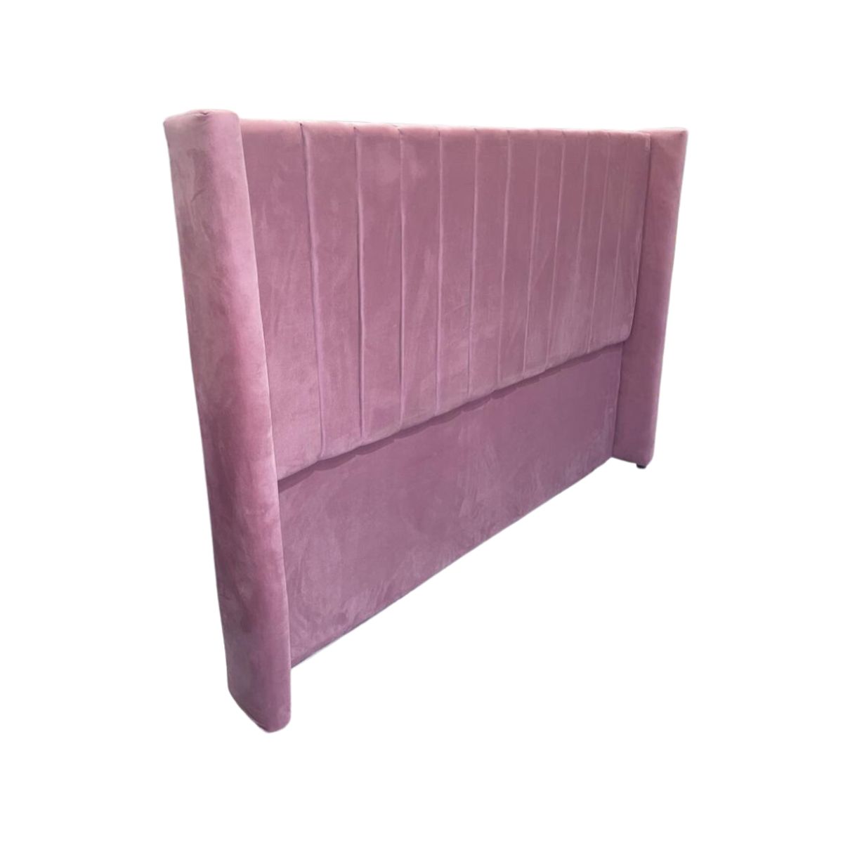 MUEBLES HVM - Respaldo Tubular  a Piso HVM 2P Palo Rosa con Brazos Felpa