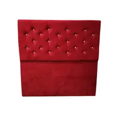 MUEBLES HVM - Respaldo a Piso HVM 2P Botone Burdeo boton tipo diamante