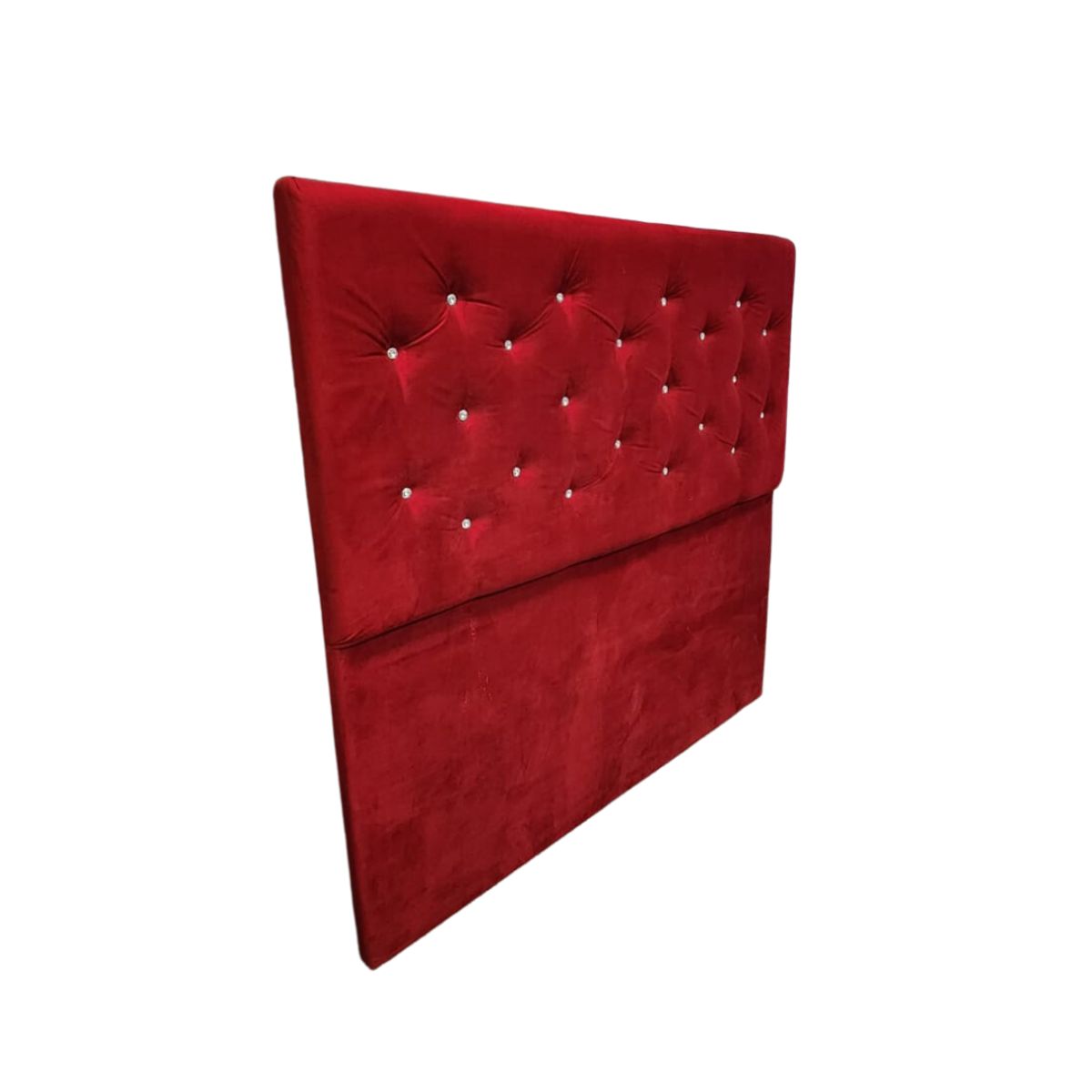 MUEBLES HVM - Respaldo a Piso HVM 2P Botone Burdeo boton tipo diamante