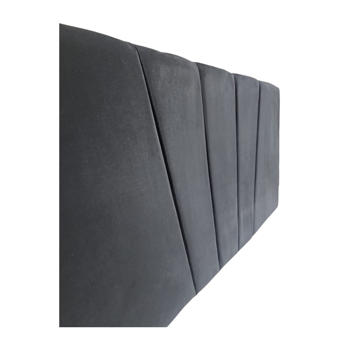 MUEBLES HVM - Respaldo HVM 1P Felpa Negra Lineal Felpa