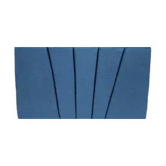 MUEBLES HVM - Respaldo HVM 1P Felpa Azul Petroleo Lino Lineal Felpa