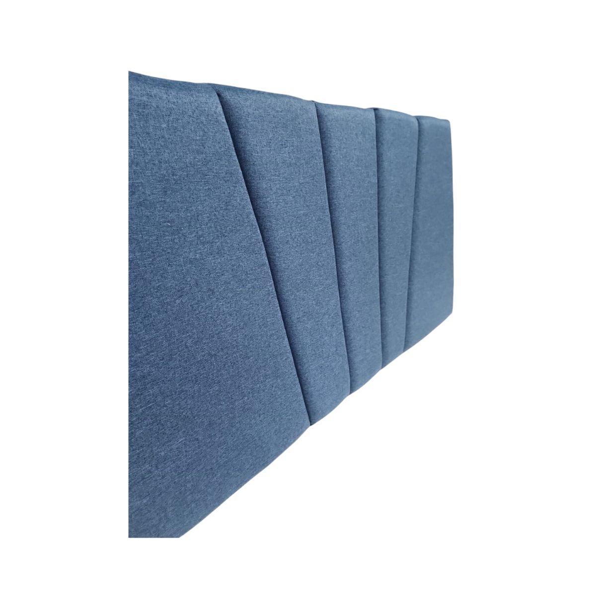 MUEBLES HVM - Respaldo HVM 1P Felpa Azul Petroleo Lino  Lineal Felpa