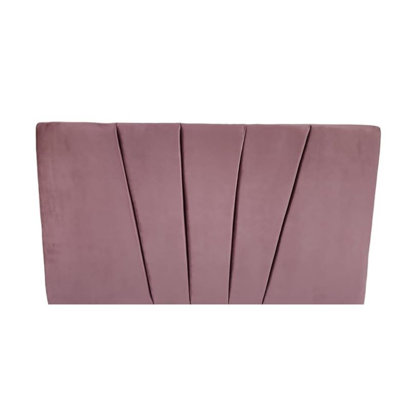 MUEBLES HVM - Respaldo HVM 1.5 P Felpa Palo rosa  Lineal Felpa