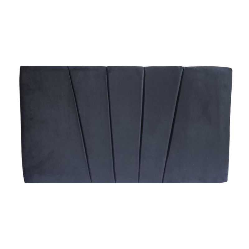 MUEBLES HVM - Respaldo HVM 15P Felpa Negra Lineal Felpa
