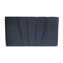 MUEBLES HVM - Respaldo HVM 15P Felpa Negra Lineal Felpa