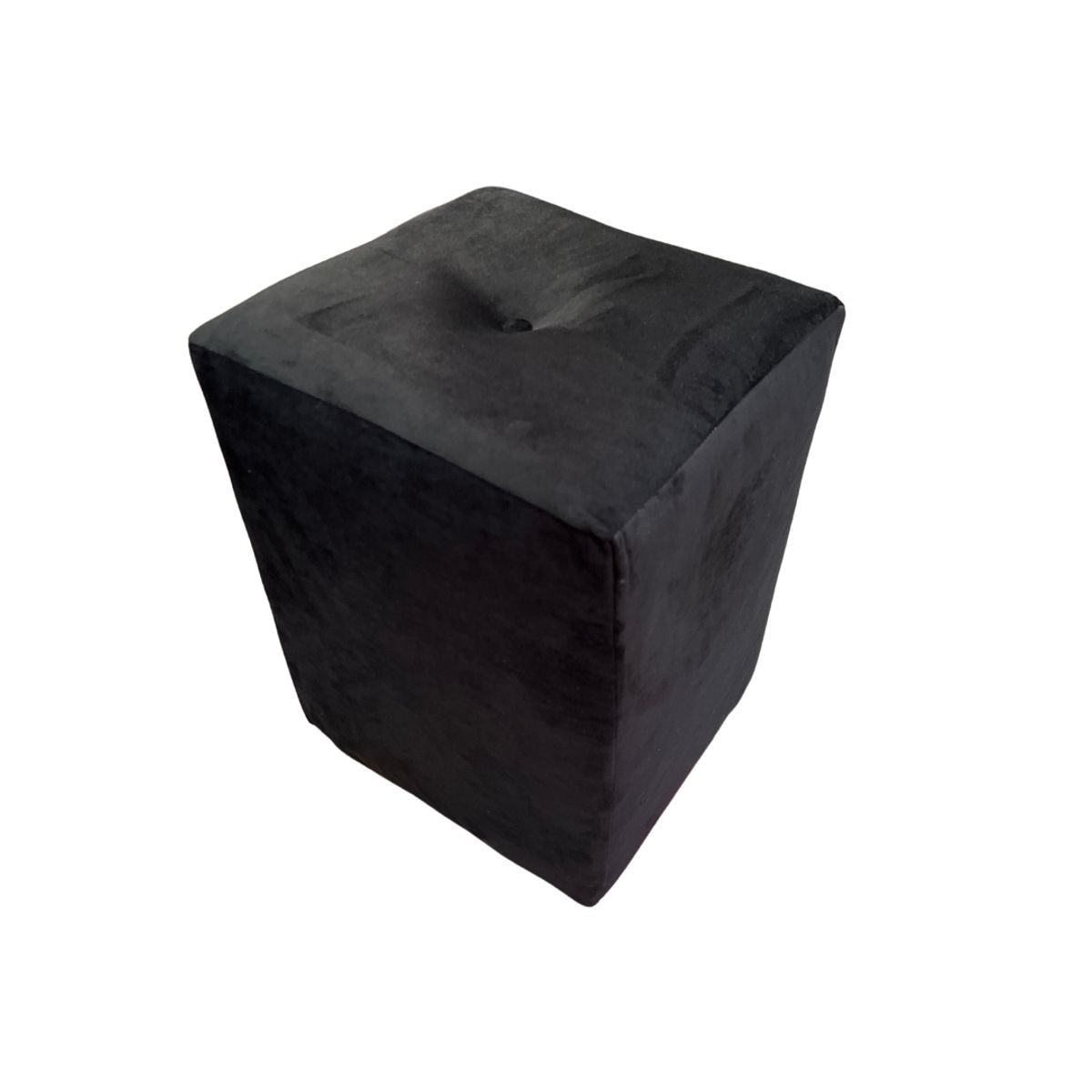 MUEBLES HVM - Puff negro felpa