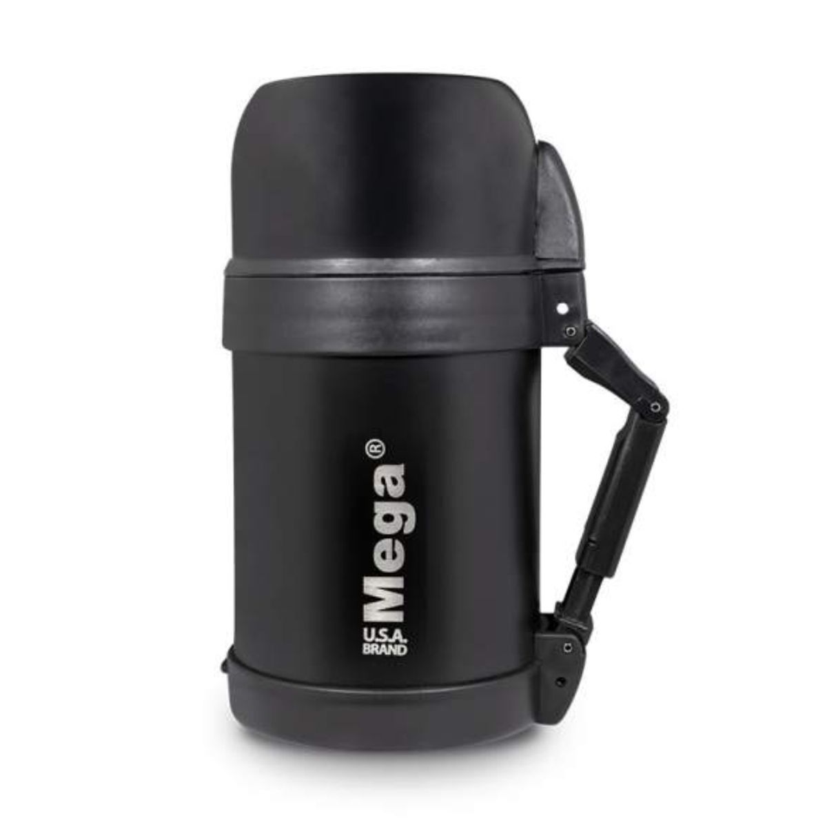 MEGA - Termo 800 cc Acero inoxidable negro Multipropósito