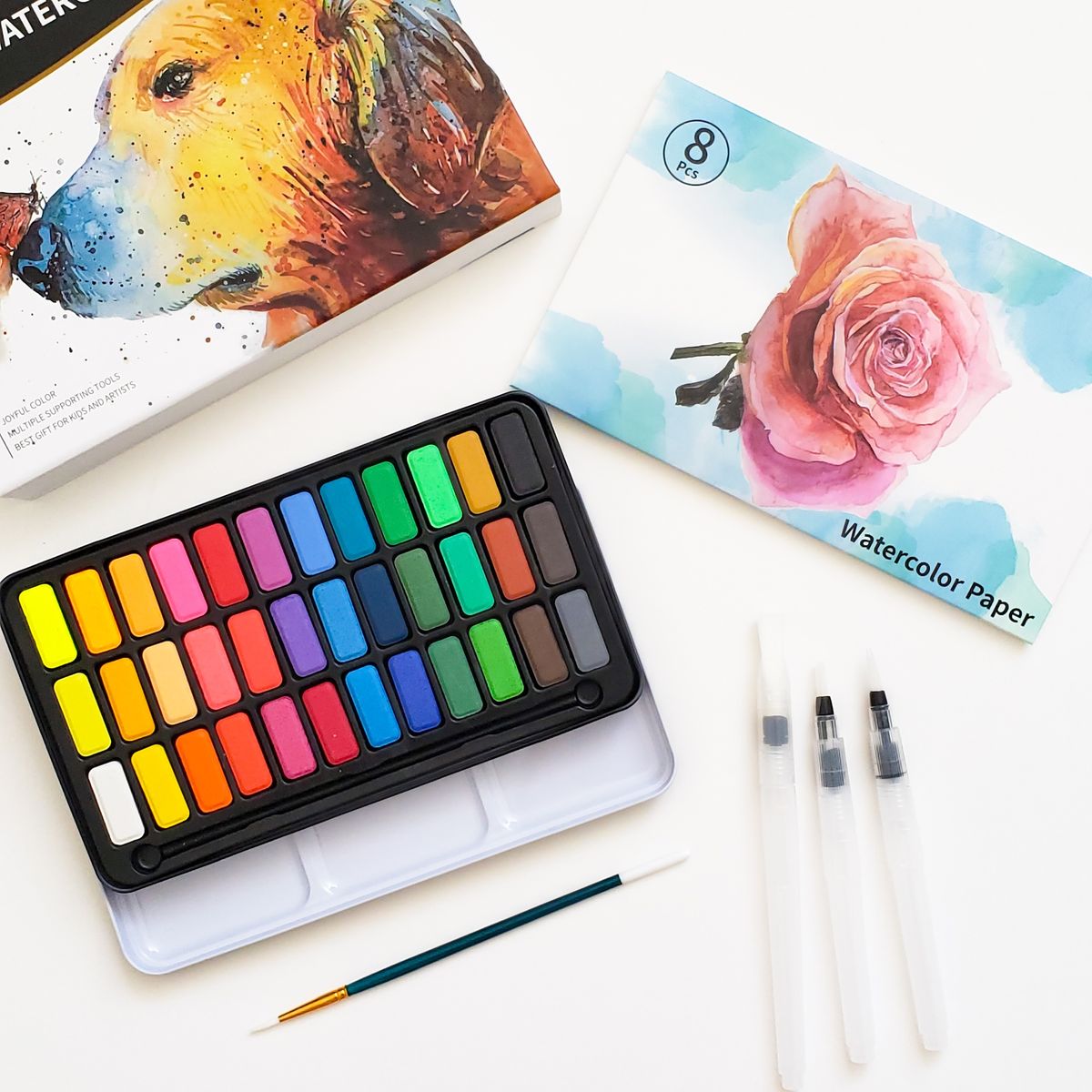 GENERICO - Set Acuarela 36 colores con pinceles