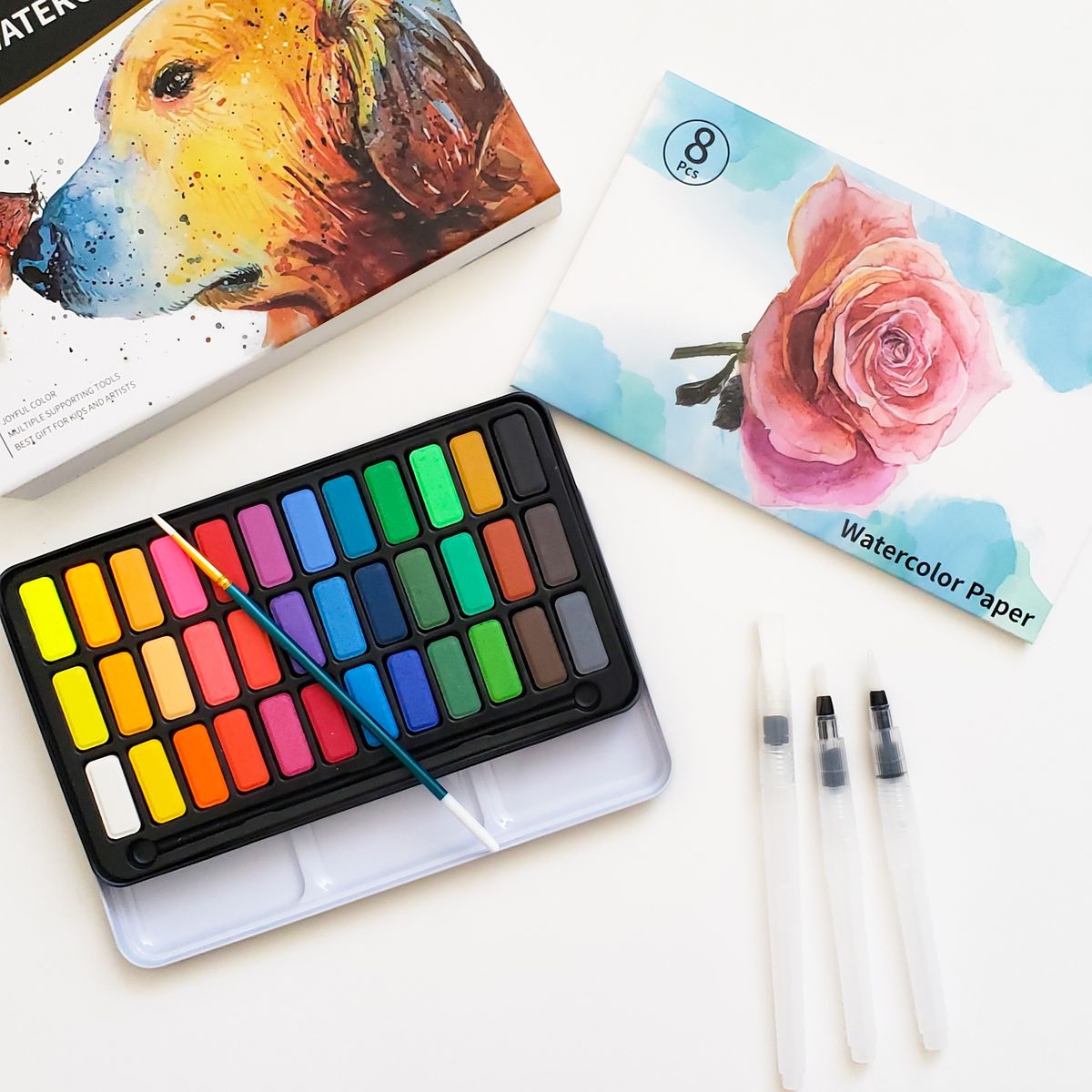 GENERICO - Set Acuarela 36 colores con pinceles