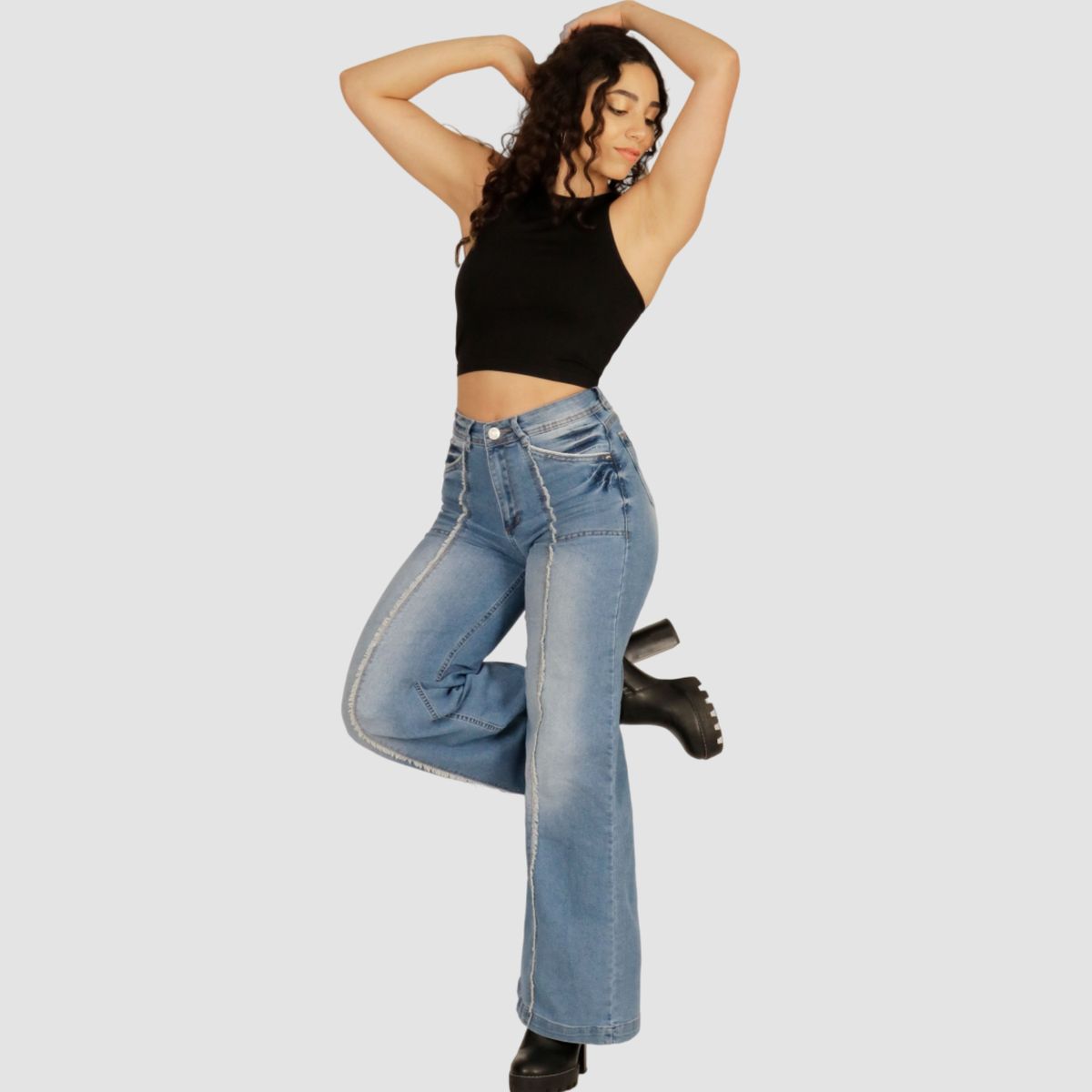 ONE WORLD - JEANS ONE WORLD, PALAZZO. TIRO ALTO  MARY SUMMER