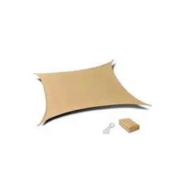 GENERICO - Toldo Vela Sombra Anti-Uv Rectangular 4x6 Beige