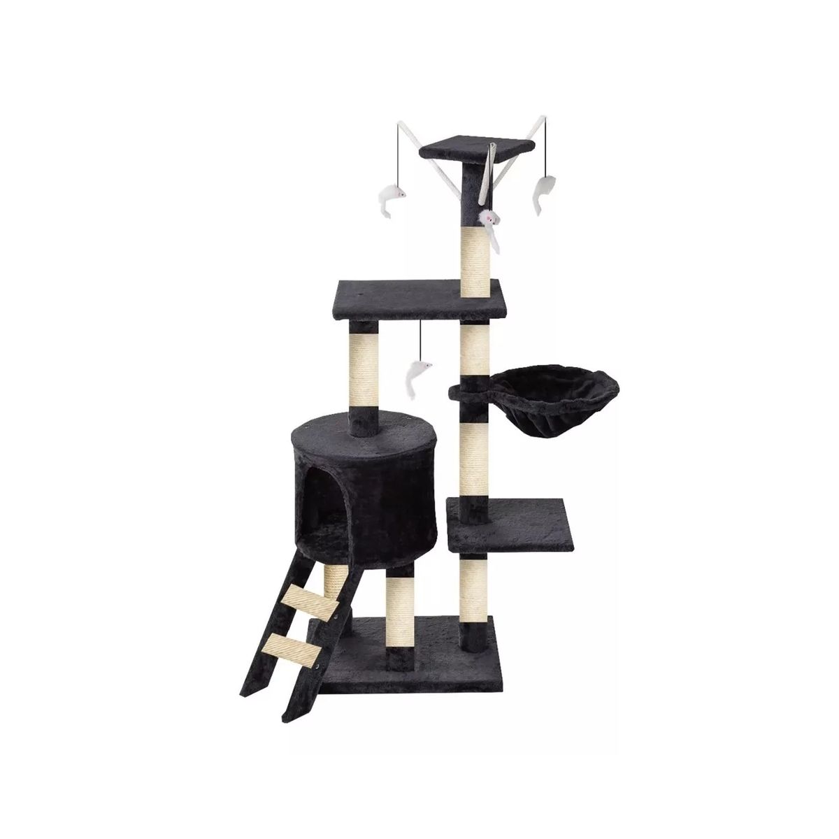 MUNDO ONLINE - Torre Rascador Gatos 138cm Terciopelo Mas Juguetes