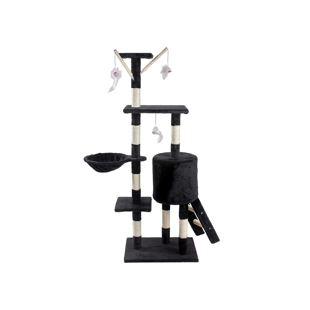 MUNDO ONLINE - Torre Rascador Gatos 138cm Terciopelo Mas Juguetes