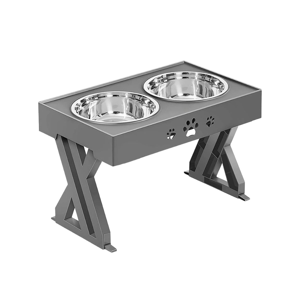 MUNDO ONLINE - Comedero Bebedero tres alturas adaptable para mascotas