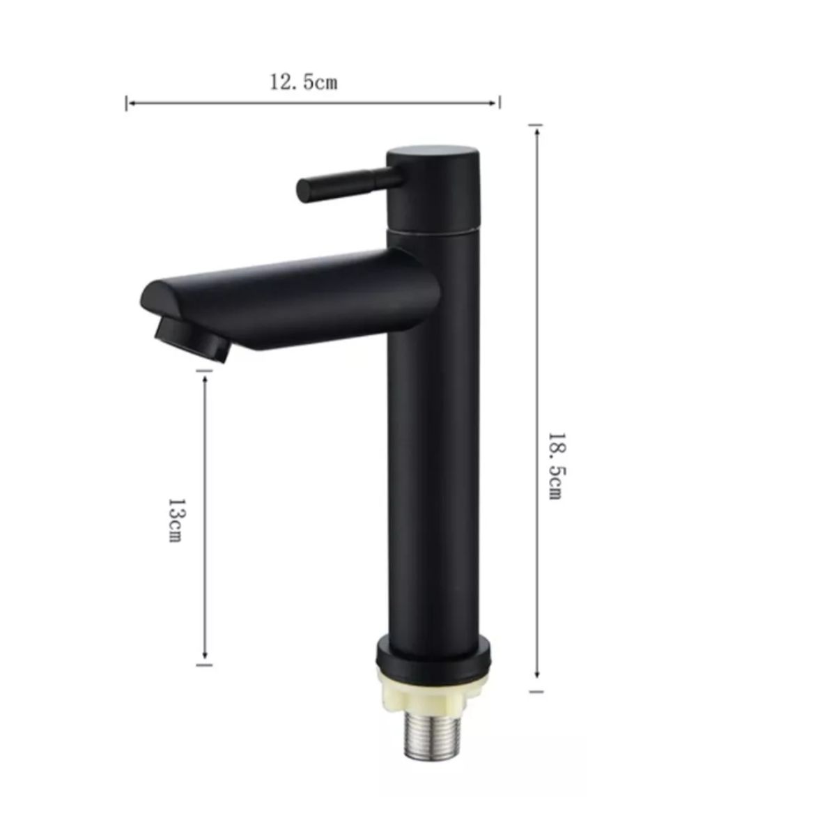 GENERICO - Llave Lavamanos Lavatorio Negro Mate OJO Solo Agua Fría LEER