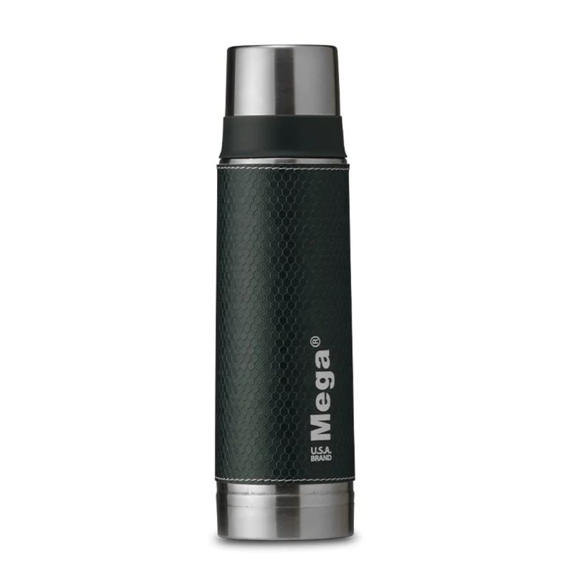 MEGA - Termo 0,47 litros de acero inoxidable negro Megaslim