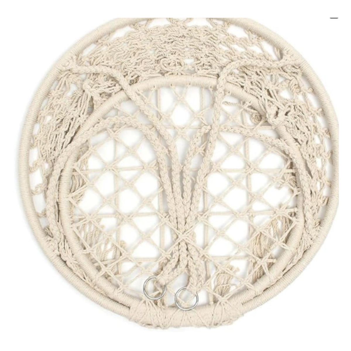 GENERICO - Silla Hamaca Colgante Tejida Beige Macrame