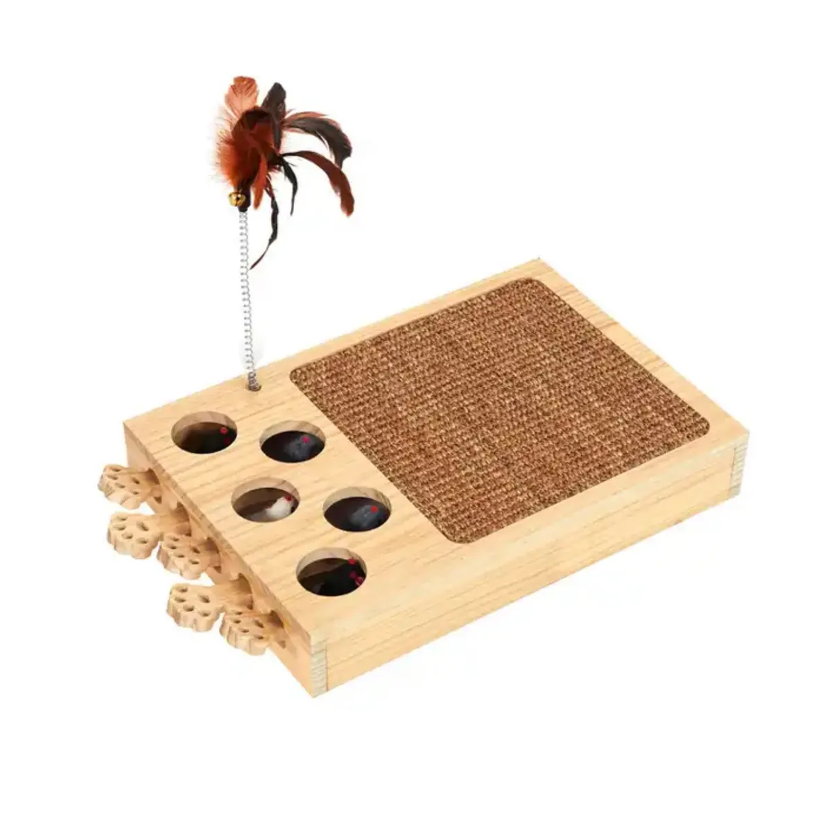 MUNDO ONLINE - Juguete Gato Atrapa Ratón Rascador Juego Interactivo