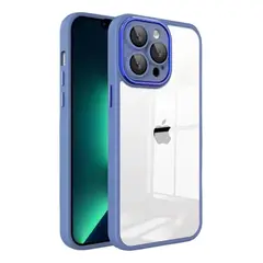 GENERICO - Carcasa Transparente Negra Para iPhone 15 - Negro - Azul cielo