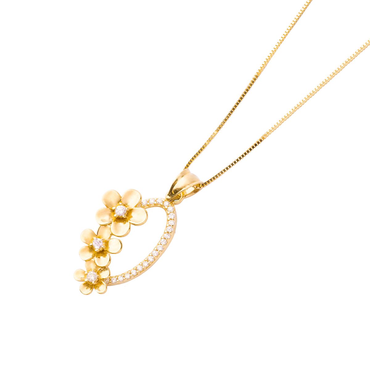 JB JOYAS BARON - Colgante de Oro 18kt Trio de Flores