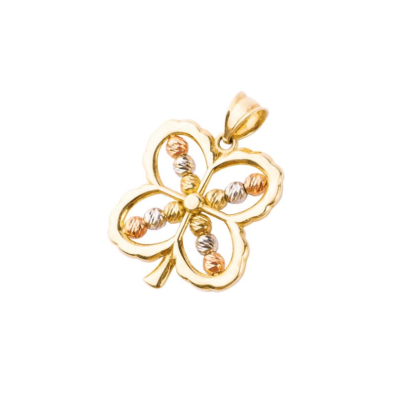 JB JOYAS BARON - Colgante de Oro 18kt Cuatro Petalos Flor