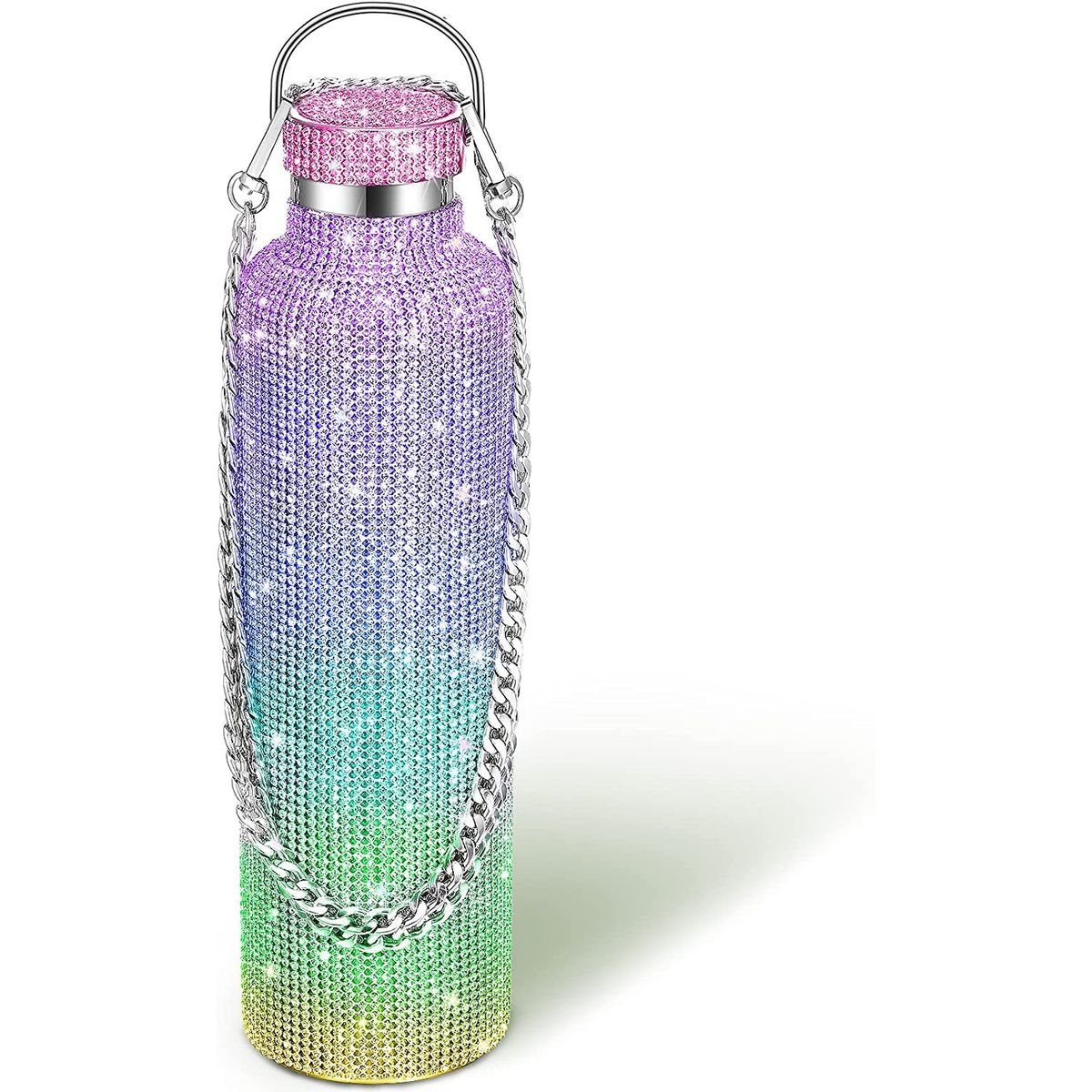 CRUSEC - Termo Botella Diseño Diamantes 500ML Portatil Termica Multi