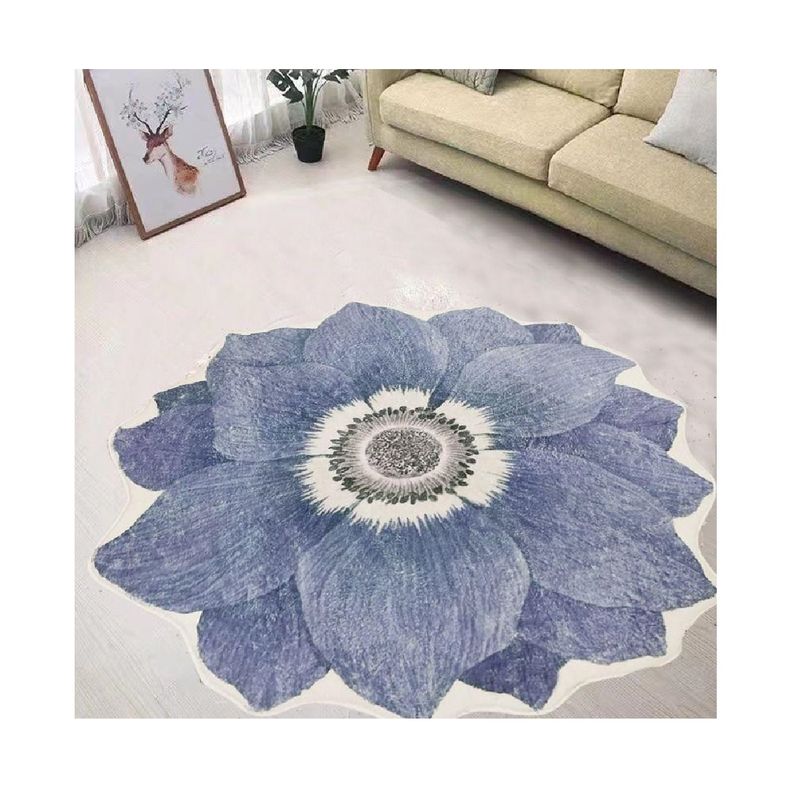 GENERICO - Alfombra o tapete en forma de flor, calidad premium 120 cm