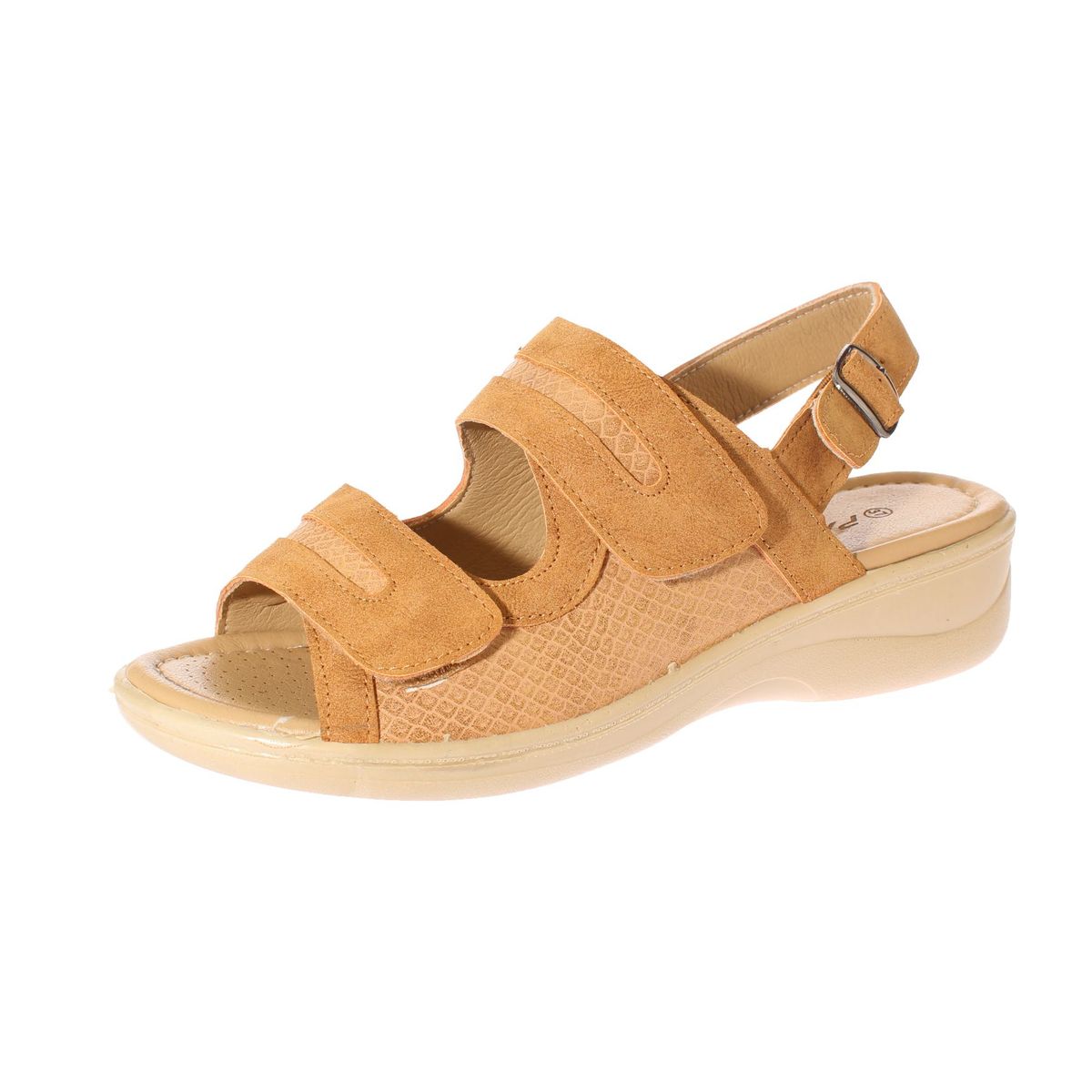 VIA FRANCA - Sandalia Confort Para Mujer Color Camel