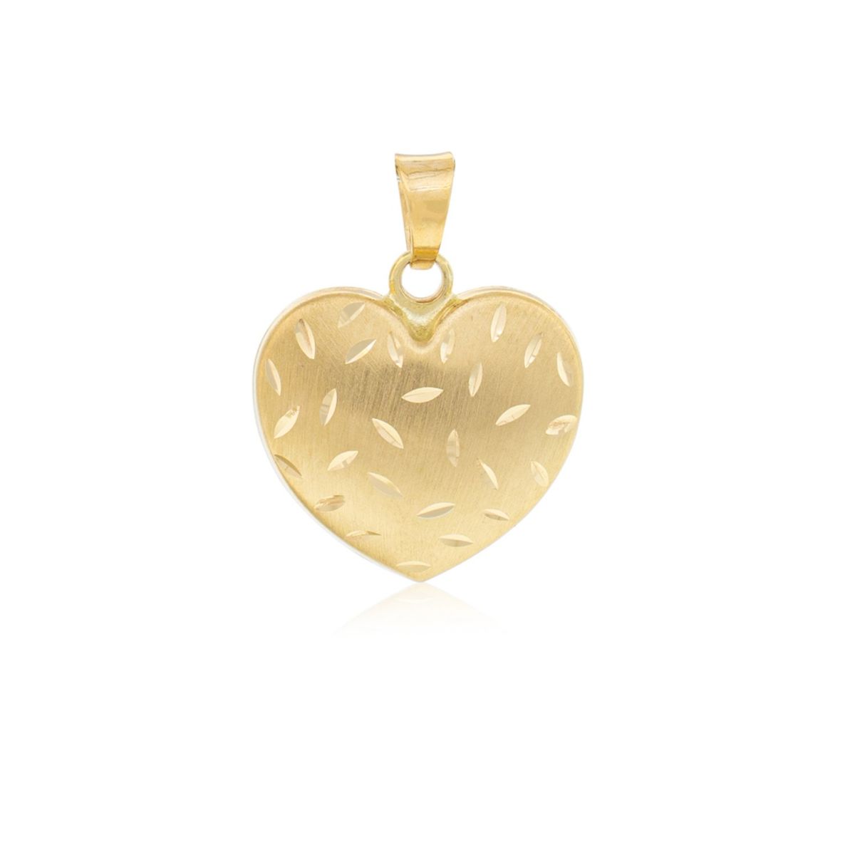 JB JOYAS BARON - Colgante de Oro 18kt Corazón Satinado
