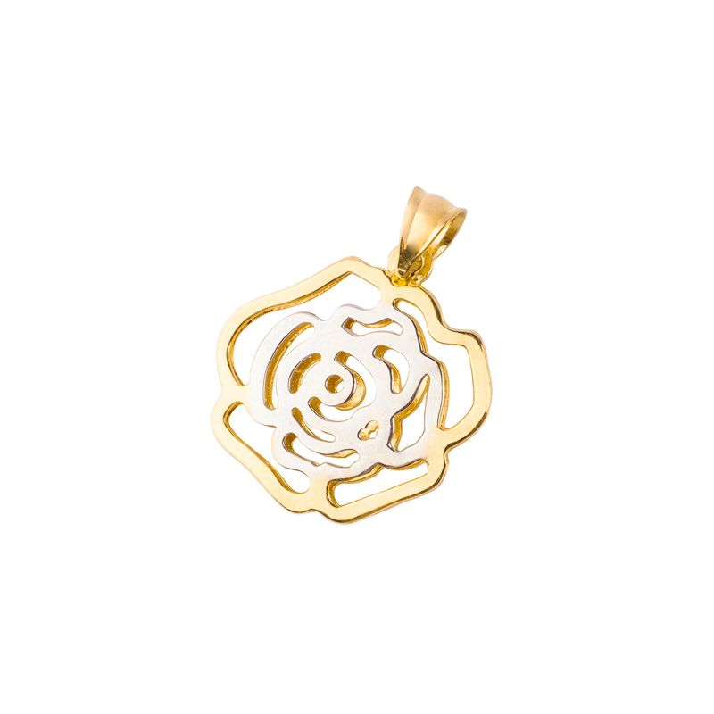 JB JOYAS BARON - Colgante de Oro 18kt Flor Calada
