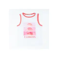 CACAO - Polera Donna Regular Full Print Blanco
