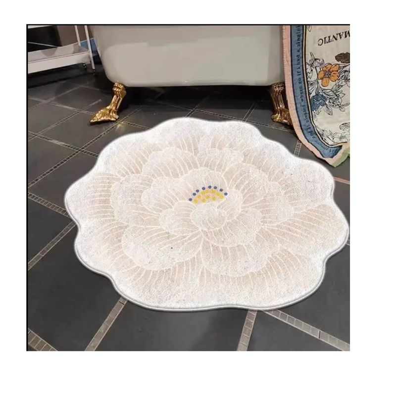 GENERICO - Alfombra o tapete en forma de flor, calidad premium 120 cm