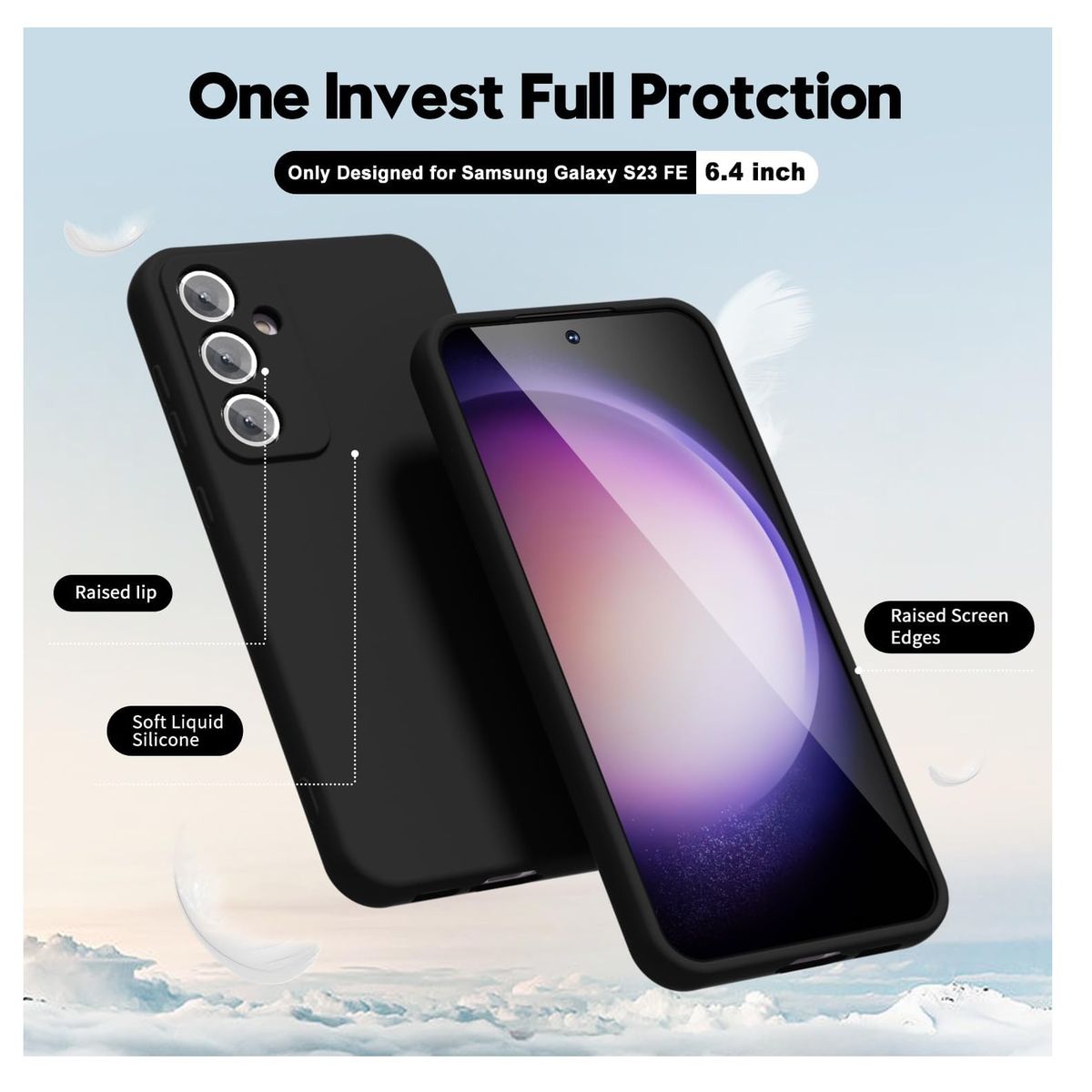 GENERICO - Carcasa Silicona Para Samsung Galaxy S23 FE 5G Negro