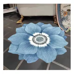 GENERICO - Alfombra o tapete en forma de flor, calidad premium 120 cm