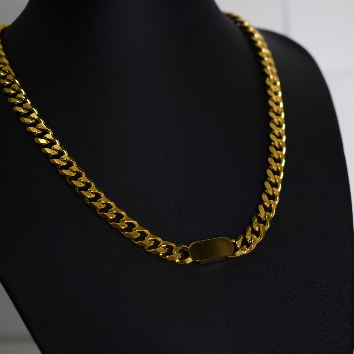 GENERICO - Set Cadena  Pulsera Grumet Cubana Acero Inoxidable 8mm Collar