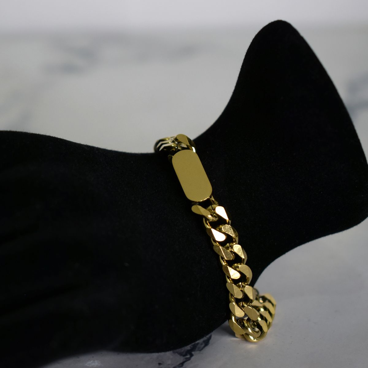 GENERICO - Set Cadena  Pulsera Grumet Cubana Acero Inoxidable 8mm Collar