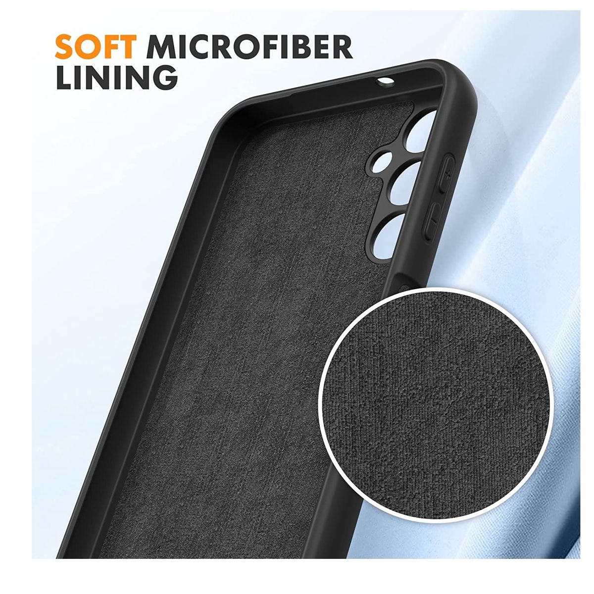 GENERICO - Carcasa Silicona Para Samsung S23 FE 5G Negro con Lamina Completa