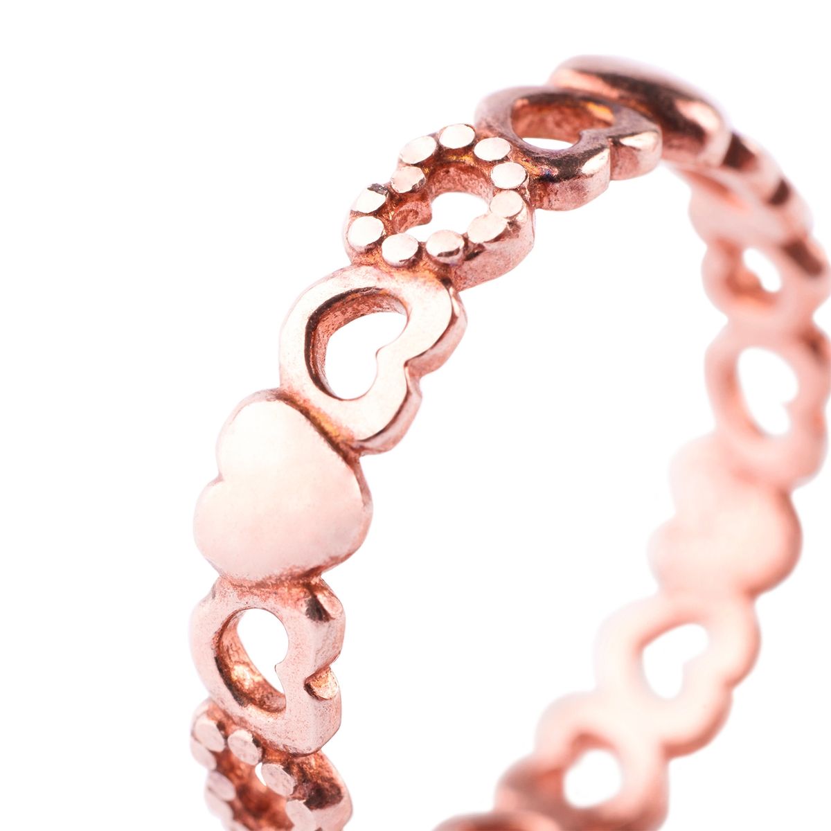 JB JOYAS BARON - Anillo de Plata Esterlina 925 Corazon Rose 42