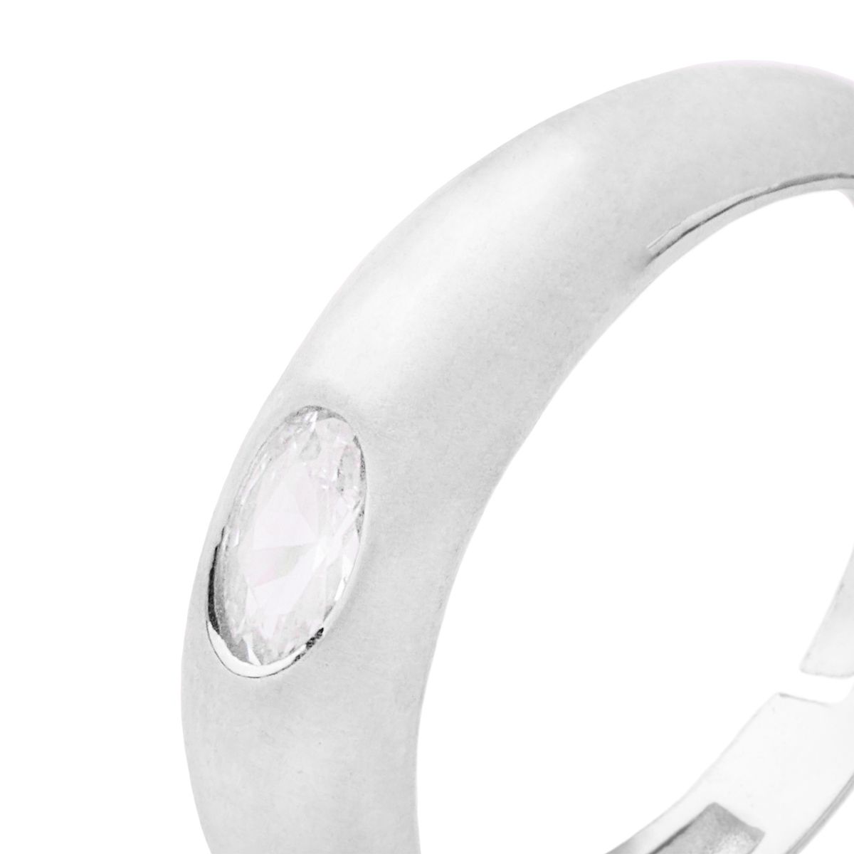 JB JOYAS BARON - Anillo de Plata Esterlina 925 Ovalado con Circon